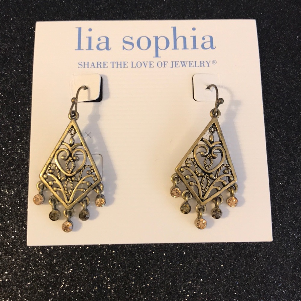 Lia Sophia bronze earrings
